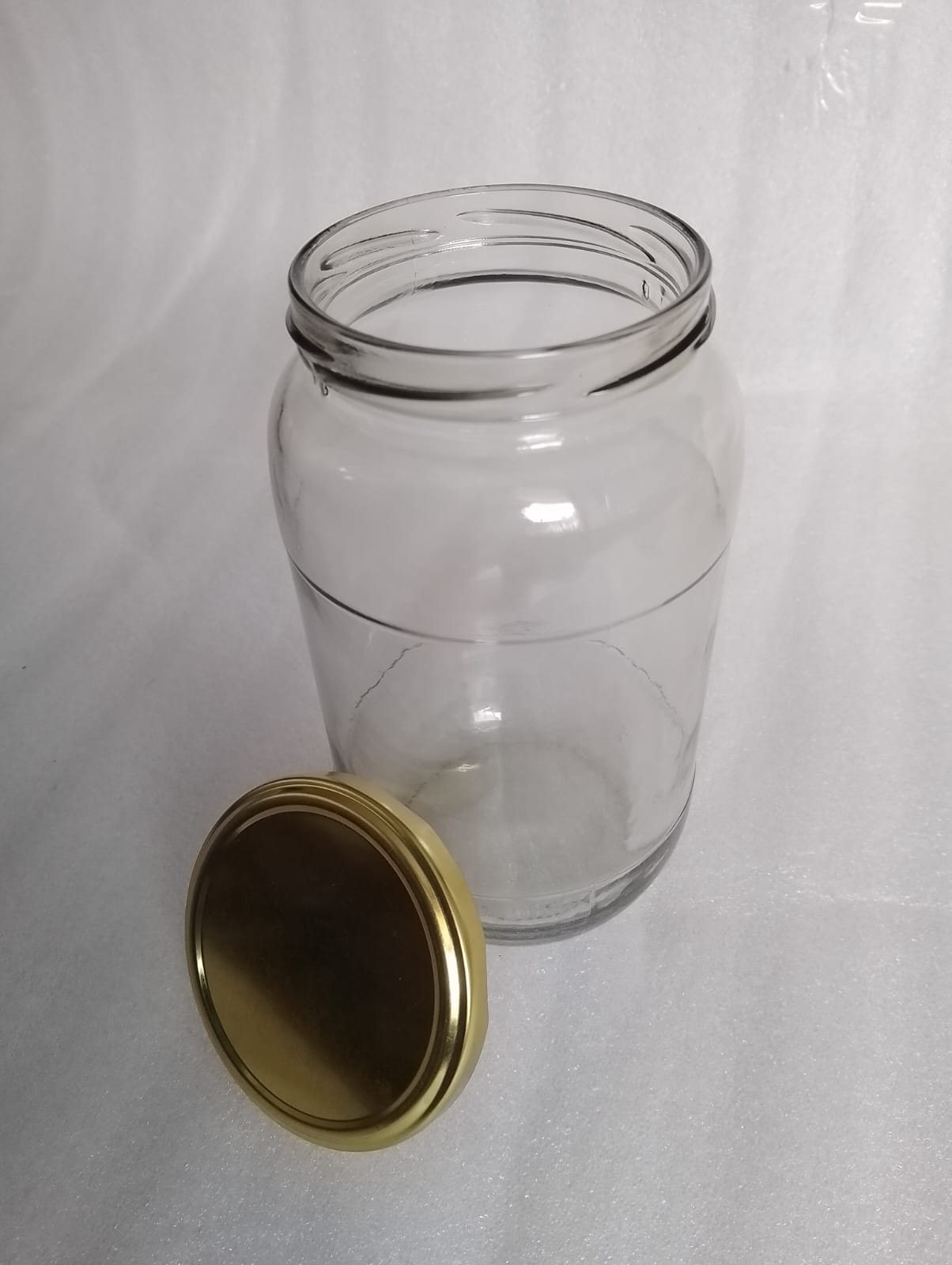 Glass Mason Jars with Black Airight Lids 1000ml Transparent  for canning,Pick Jar, Storage of Ghee, Honey, Oil,Sugar, Tea, Coffee