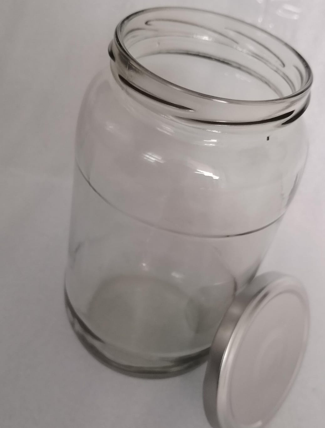Glass Mason Jars with Silver Airight Lids 1000ml Transparent for canning,Pick Jar, Storage of Ghee, Honey, Oil,Sugar, Tea, Coffee