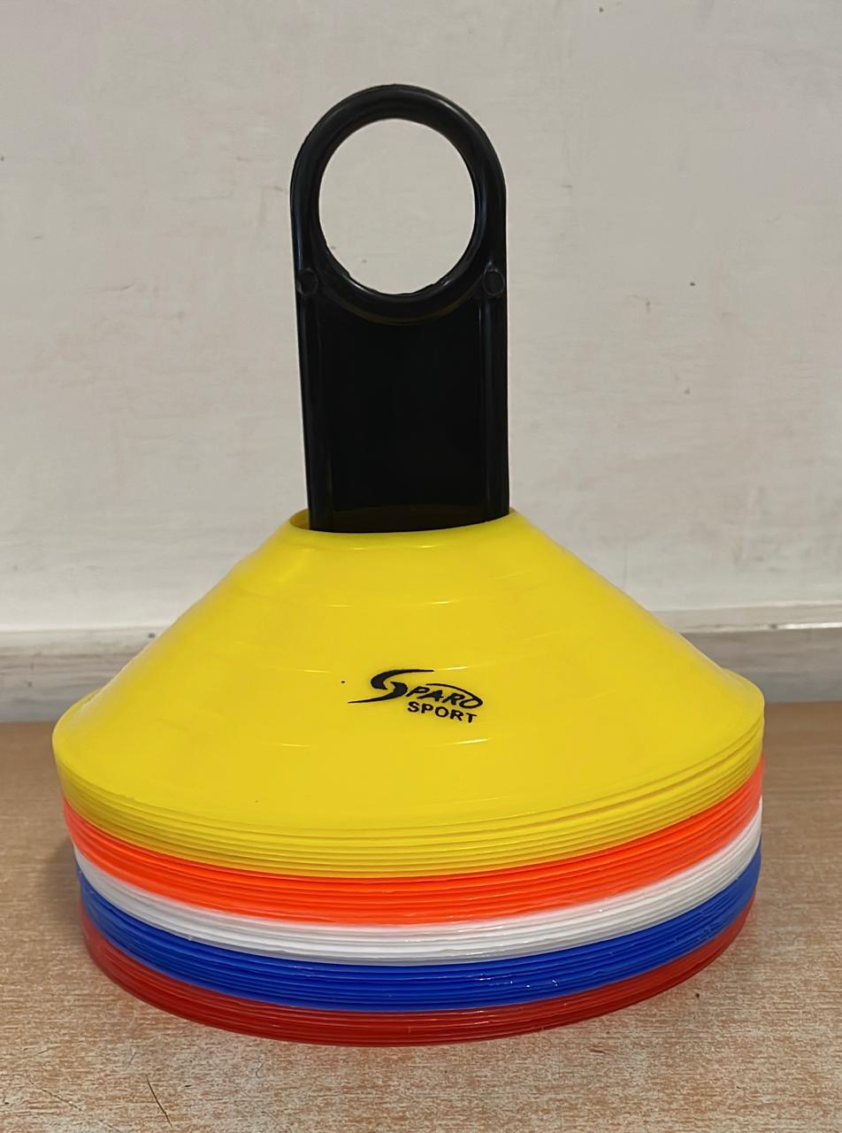 Agility Sports Cones with Carry Bag 40 Pack and Holder for Sports Training, Football, Basketball, Coaching, Practice Equipment