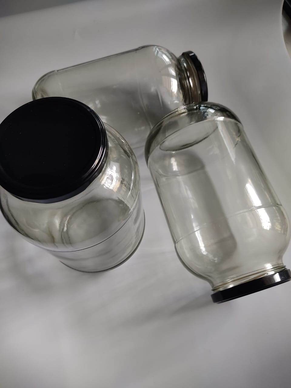 2000Ml Glass Jars with Airtight Golden Lids for Canning Glass Canning Jars for Pickling, Jam, Jelly, Overnight Oats, Yogurt, Chia Pudding, Salad, Desert, DIY Candles
