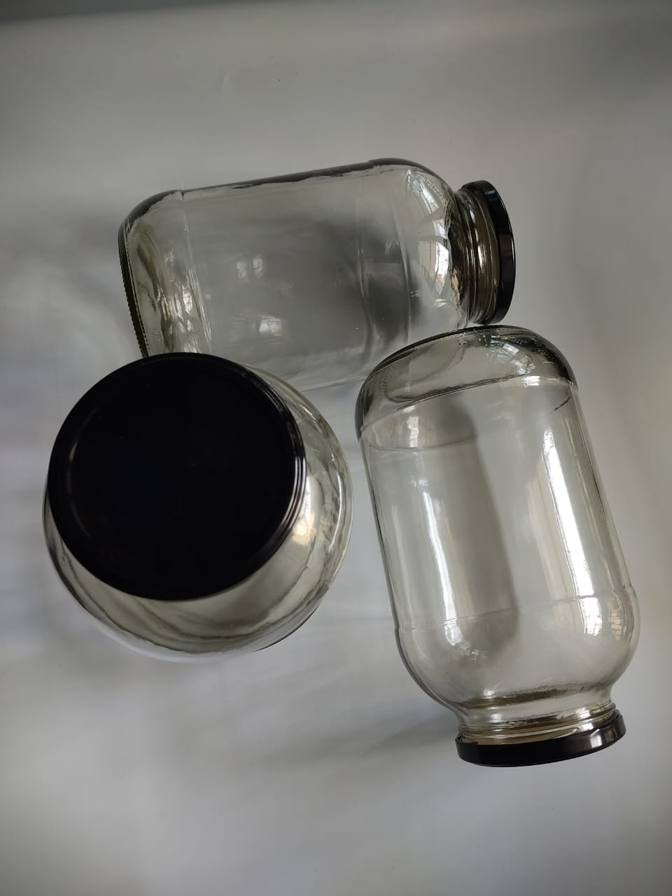 2000Ml Glass Jars with Airtight Golden Lids for Canning Glass Canning Jars for Pickling, Jam, Jelly, Overnight Oats, Yogurt, Chia Pudding, Salad, Desert, DIY Candles