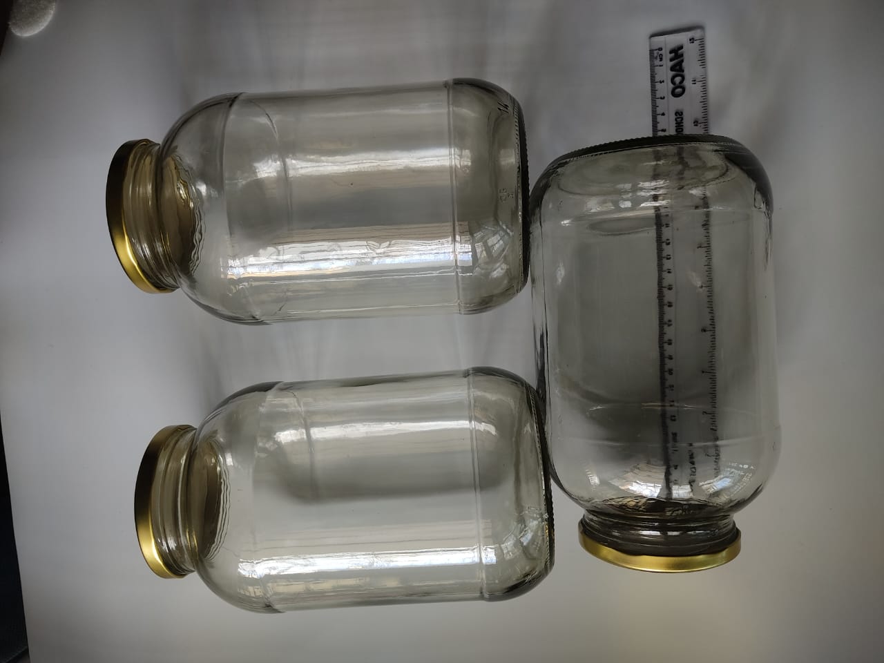 2000Ml Glass Jars with Airtight Red Lids for Canning Glass Canning Jars for Pickling, Jam, Jelly, Overnight Oats, Yogurt, Chia Pudding, Salad, Desert, DIY Candles