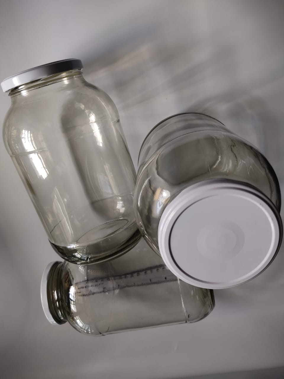 2000Ml Glass Jars with Airtight White Lids for Canning Glass Canning Jars for Pickling, Jam, Jelly, Overnight Oats, Yogurt, Chia Pudding, Salad, Desert, DIY Candles
