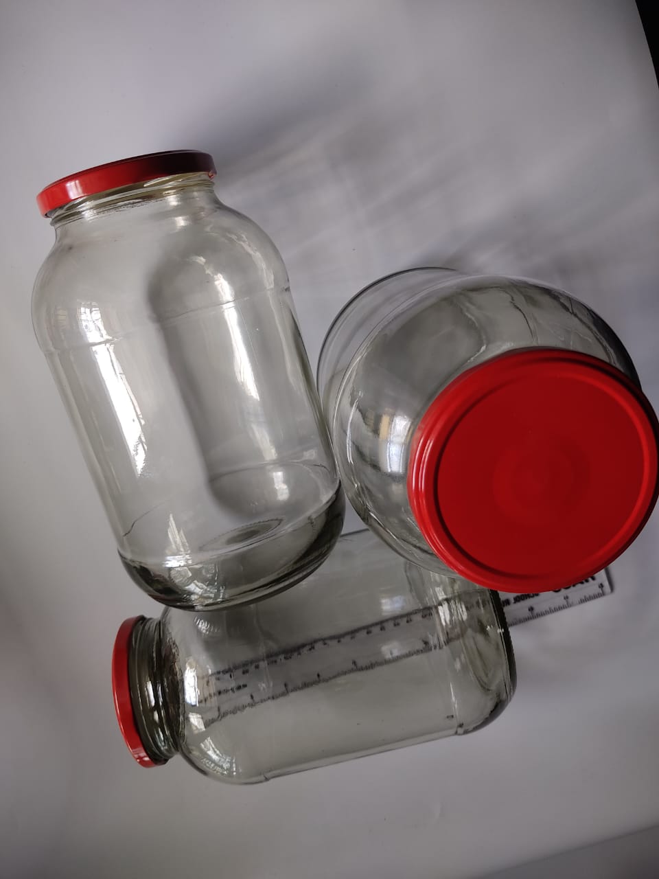 2000Ml Glass Jars with Airtight Red Lids for Canning Glass Canning Jars for Pickling, Jam, Jelly, Overnight Oats, Yogurt, Chia Pudding, Salad, Desert, DIY Candles