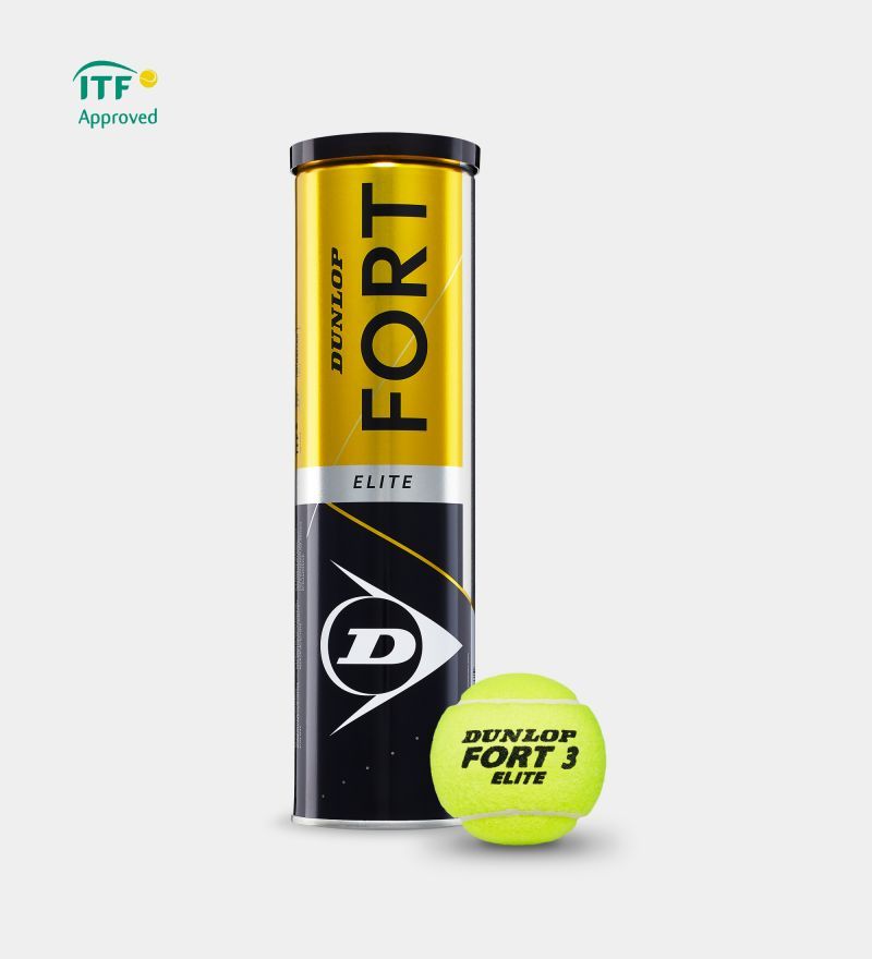 Dunlop Lawn Tennis Fort Elite 6 Rubber  Balls for Hard and Grass Court