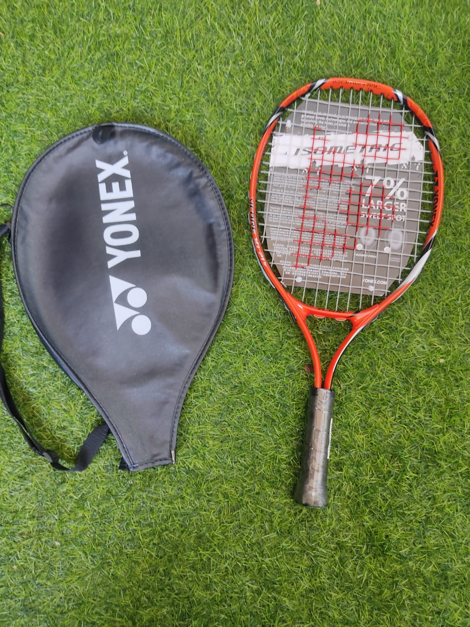 2 Yonex Isometric junior lawn tennis racket 21 inch Aluminium with 3 Tennis Balls WSH Champion 610