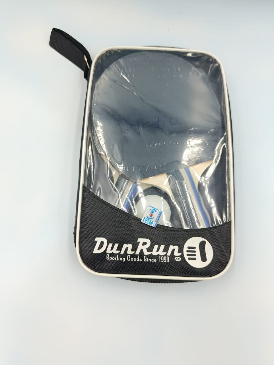 Dunrun Table Tennis 2 Bats & 3 white Balls in Widow Zipper Bag, 1 Star for Students Ideal for Indoor & Outdoor