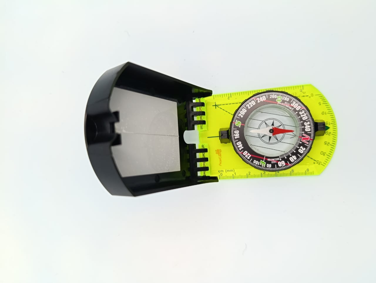 AceCamp Folding Map Compass With Mirror With Mirror for Camping, Hiking, Navigation