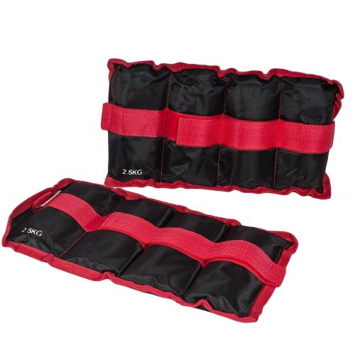 A Pair of Ankle/Wrist Weights Training Gym Aerobics Fitness Muscle Strengthening Neoprene with Tear Closure and Adjustable Buckle
