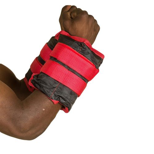 A Pair of Ankle/Wrist Weights Training Gym Aerobics Fitness Muscle Strengthening Neoprene with Tear Closure and Adjustable Buckle