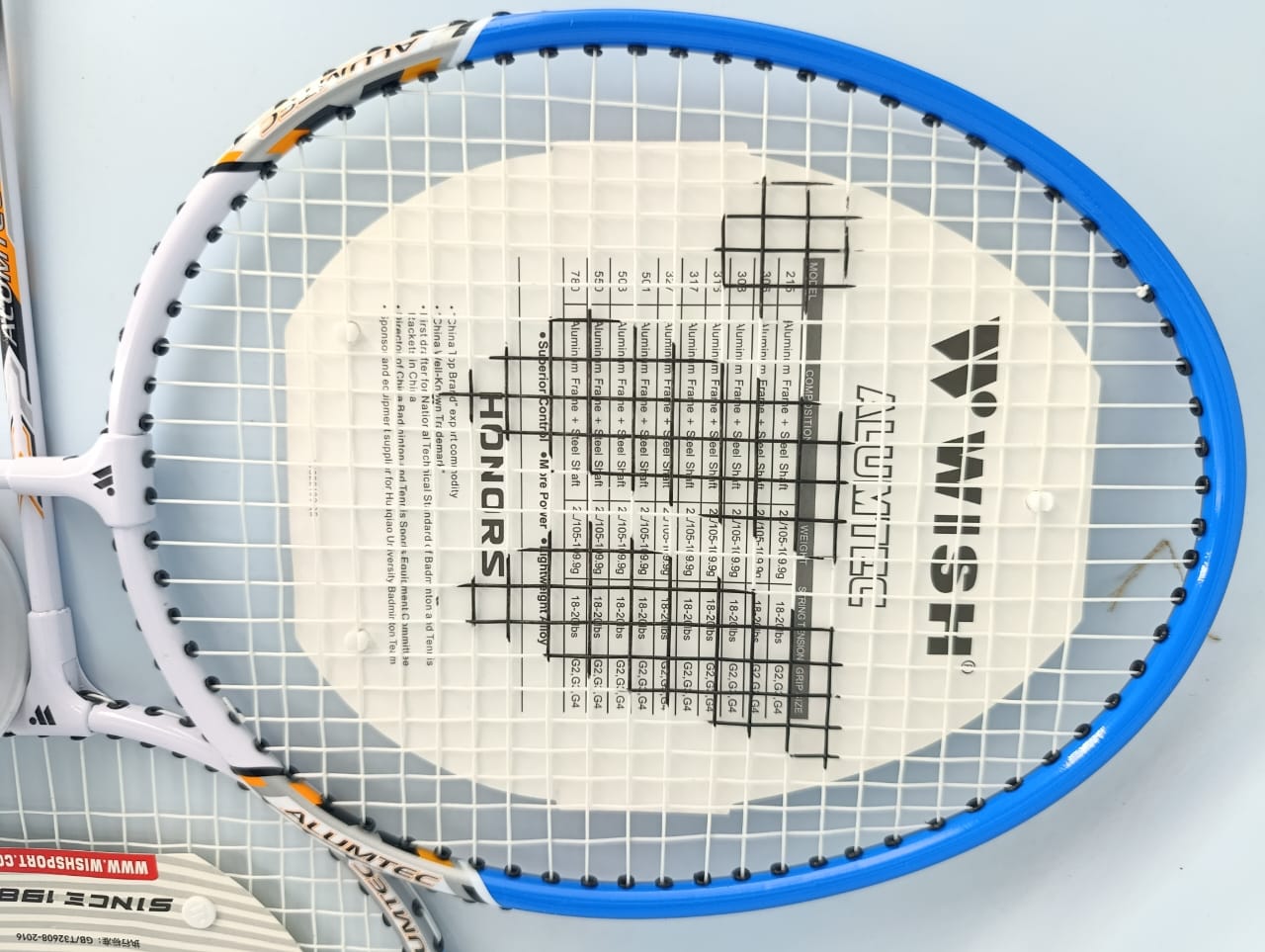 WISH Badminton Combo Set, 2 Rackets 1/2 Cover, 6 Shuttlecocks, Badminton Net Set of Two