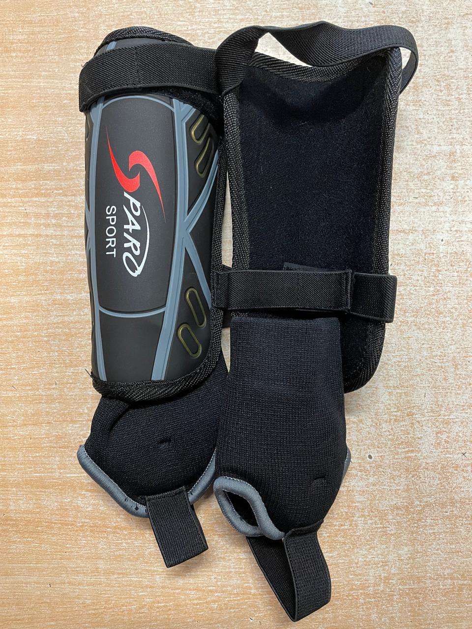 Field Hockey Fighter Hockey Stick 36 Inches, Hockey Ball,  with Medium Size Sparo Shin Guard with Anklet and Single Sided Mouth Guard. Beginner level  for Teens Height (1.6m-1.7m) age 11-14 years