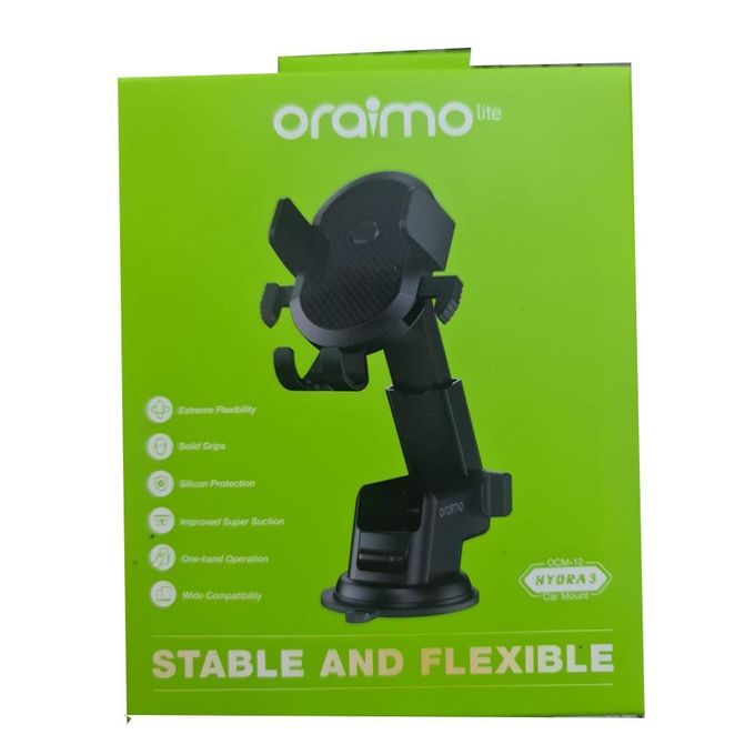 Oraimo OCM-12 Hydra 3 Car Mount Phone Holder - Black