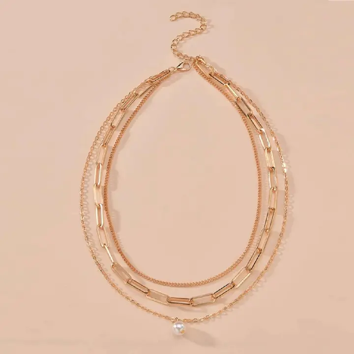 3pcs/set Women Necklace Ladies Necklace Sets Fashion Girl's Jewelry Sets Luxury Pearl Necklace