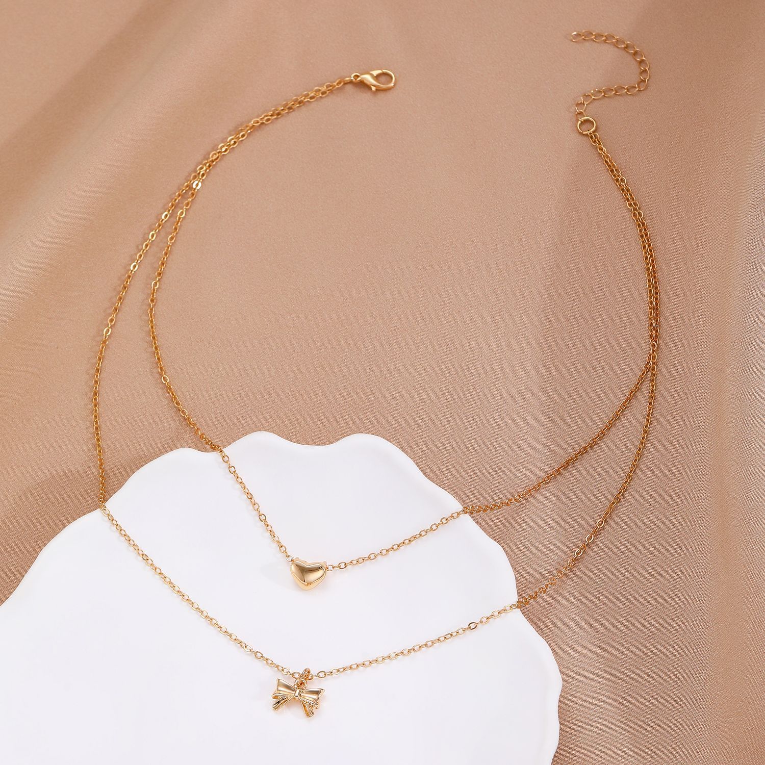 2pcs/set Women Necklace Ladies Jewelry Sets Fashion Girl's Necklace
