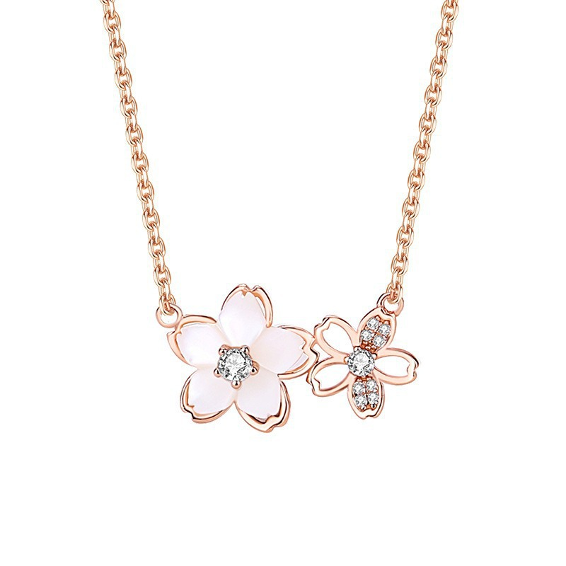Fashion Women's Necklace New Trend Women Necklace Ladies Cherry Blossom Necklaces