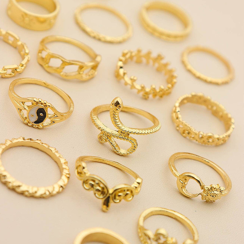 16pcs/set Women's Rings Luxury Ladies Rings Fashion Women Jewelry Sets