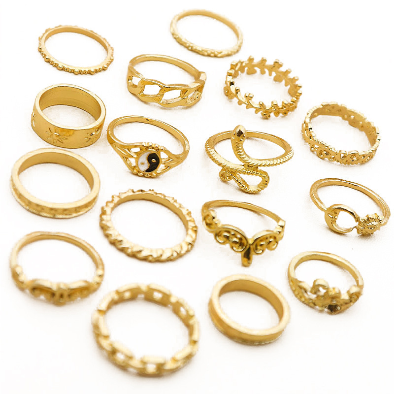 16pcs/set Women's Rings Luxury Ladies Rings Fashion Women Jewelry Sets