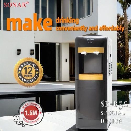 Sonar B5C Hot & Cold Standing Water Dispenser - Black/Golden (1YR WRTY)