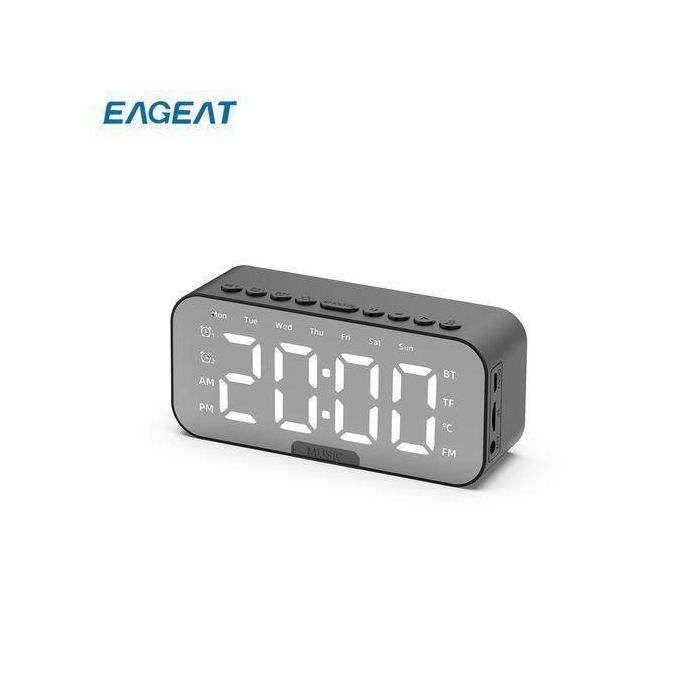 EAGEAT Bluetooth Speaker Wireless Portable Alarm Clock FM Radio
