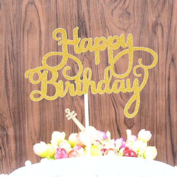 Party birthday baking cake flag European style paper happy birthday l card card cake tool
