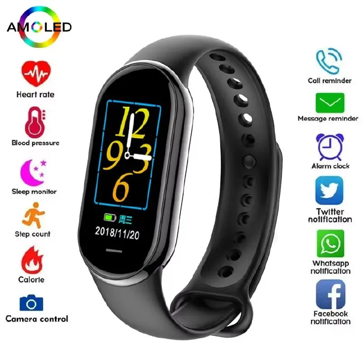 New M8 Band Smart Watch Men Women Smartwatch Heart Rate Sports Fitness Tracking Bracelet For Apple Xiaomi Mi Smartband Watches