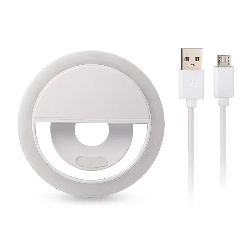 Selfie Light Clip On Light For iPhone Samsung POCO Phone Light Ring Video Photo Lamp Flashlight Back Light USB Charge