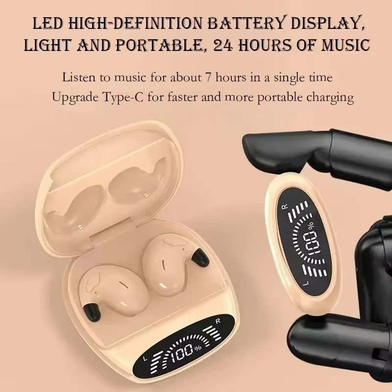 New Sleep Invisible Headset Ipx5 Waterproof Wireless Bluetooth 5.3 Earphone With Mic For TWS Sports Stereo Headphones For Phone