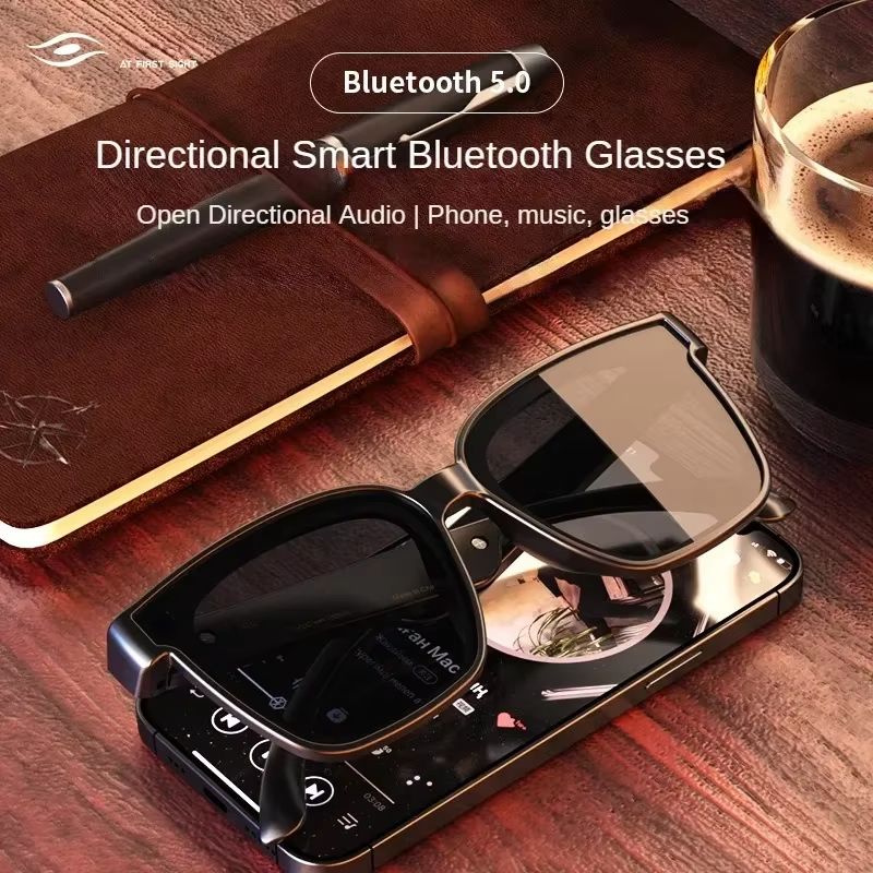 Wireless Bluetooth Headphones Music Calls Casual Glasses Polarized Trendy Sunglasses