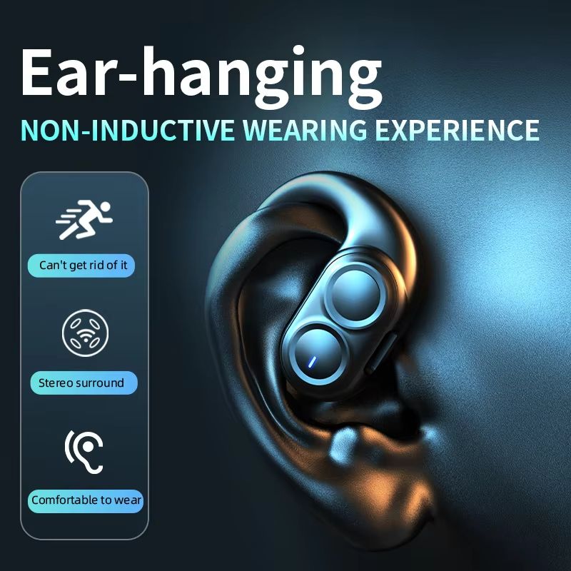 Wireless Bluetooth Headphones Full Open Headset Air Conduction Ear Hook Earphones Handsfree Noise Canceling Audifonos Sports