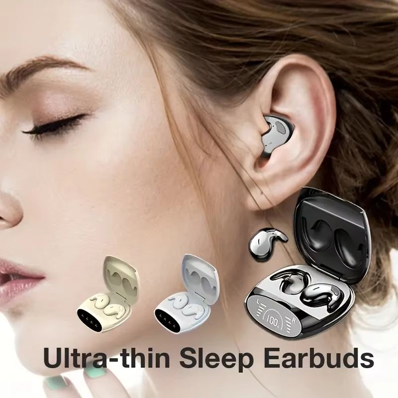 Mini Headphones Bluetooth Invisible Wireless Headset,Sleep Earphone With Mic Sports Waterproof in-Ear Earbuds for Small Ears