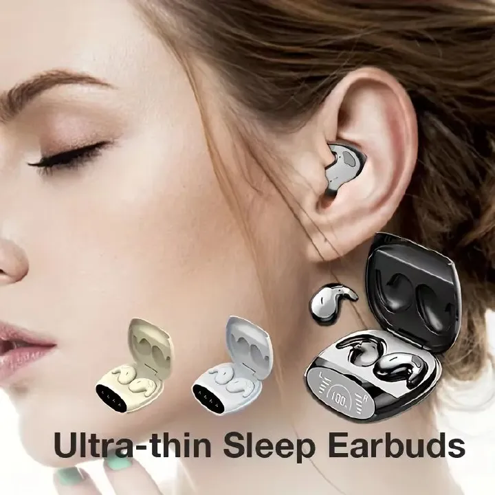 Mini Headphones Bluetooth Invisible Wireless Headset,Sleep Earphone With Mic Sports Waterproof in-Ear Earbuds for Small Ears