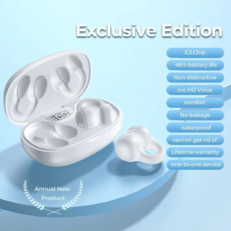 X58 TWS Wireless Bone Conduction Headphones Bluetooth 5.3 Earphones Waterproof Sports Earbuds Earring Ear Hook With Mic Headset