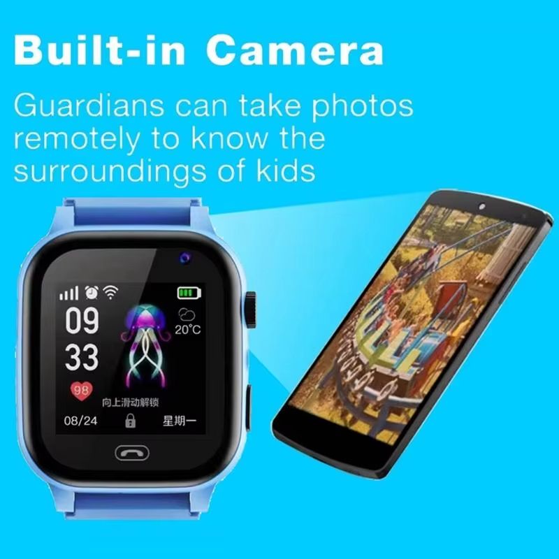 Kid Smart Watch 2025 New S Im Card Smartwatch For Children Sos Call Phone Camera Voice Chat Photo Boy Girl Christmas Gift
