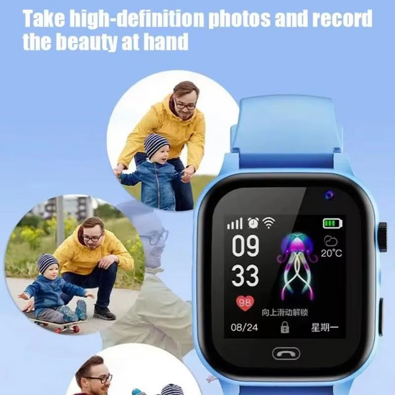 Kid Smart Watch 2025 New S Im Card Smartwatch For Children Sos Call Phone Camera Voice Chat Photo Boy Girl Christmas Gift