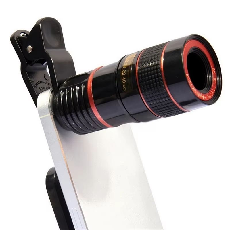 8X Long Focus Mobile Phone Lens 8x HD Zoom Monocular Phone Camera Len External Clip Phone Telescope