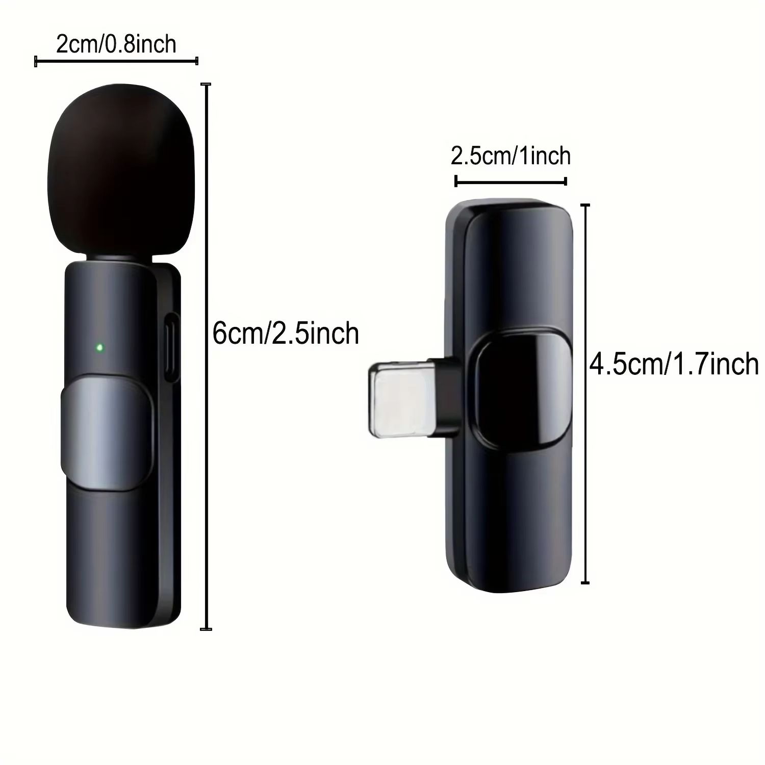 2 Wireless Lavalier Microphone For Video Recording Interview Podcast Vlog Low Delay Built-in Noise Reduction