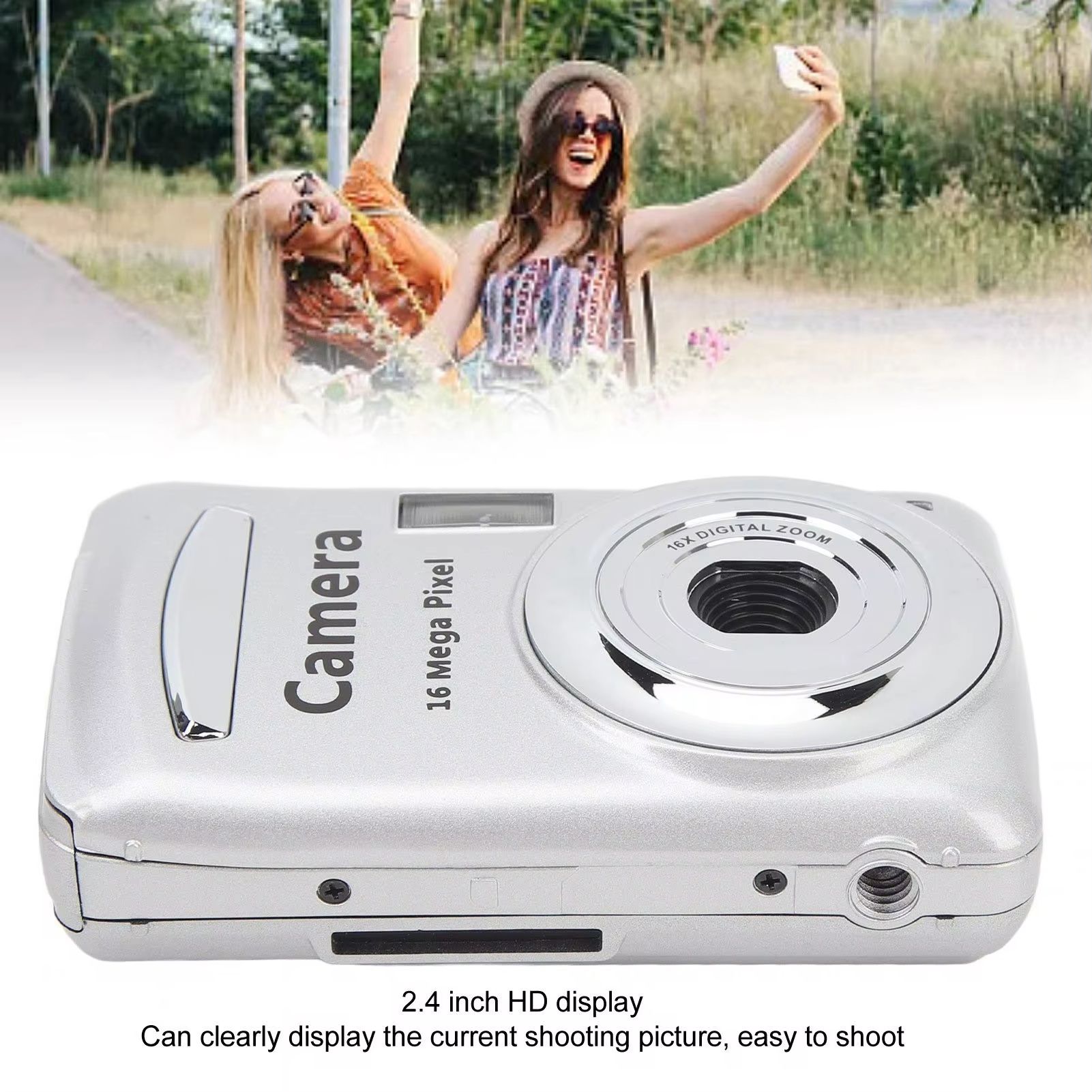 2.4 In Portable Camera 16X Digital Zoom 1080P 16MP Auto Focus Digital Camera for Photography Video