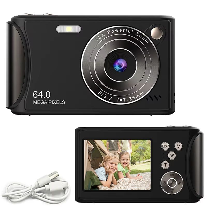 4K Digital Camera Autofocus Vlogging Camera HD 36MP Entry-level Student Camera 2.4 Inch Screen 18X Zoom for Photography Video