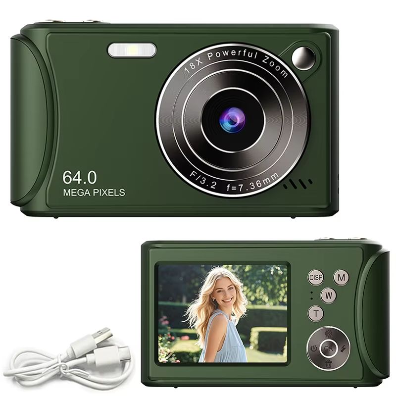 4K Digital Camera Autofocus Vlogging Camera HD 36MP Entry-level Student Camera 2.4 Inch Screen 18X Zoom for Photography Video
