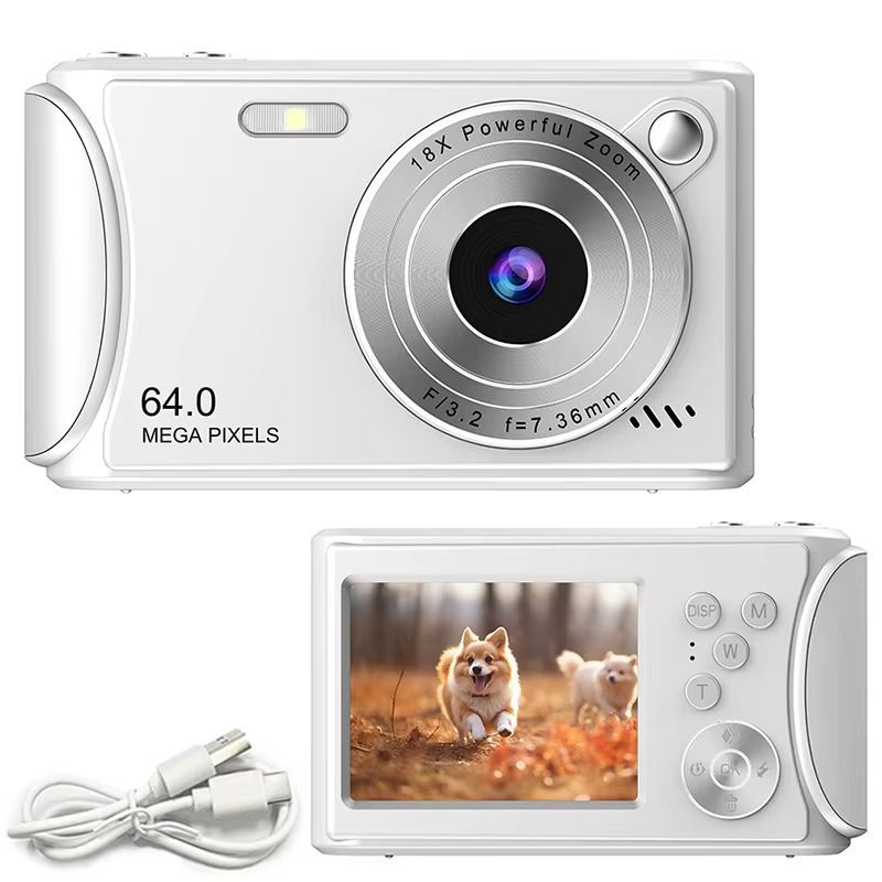 4K Digital Camera Autofocus Vlogging Camera HD 36MP Entry-level Student Camera 2.4 Inch Screen 18X Zoom for Photography Video