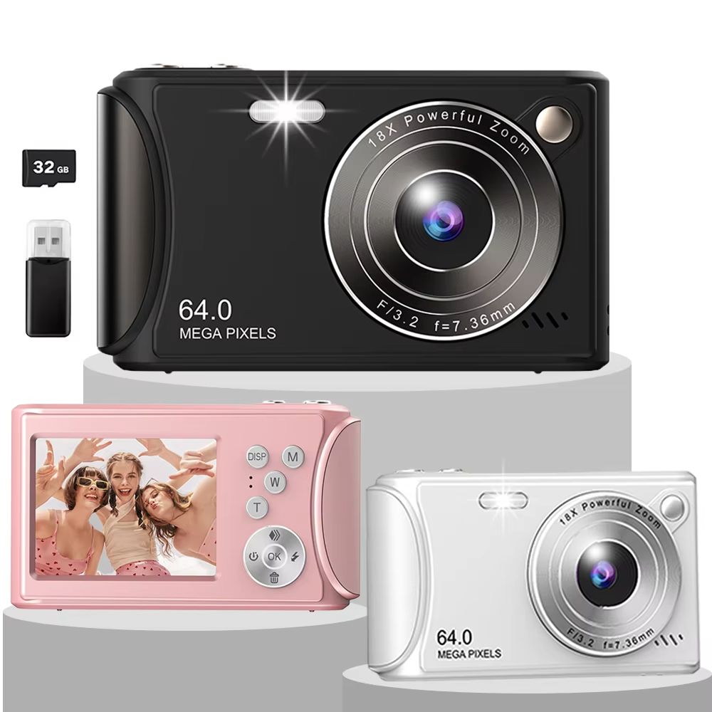 4K Digital Camera Autofocus Vlogging Camera HD 36MP Entry-level Student Camera 2.4 Inch Screen 18X Zoom for Photography Video