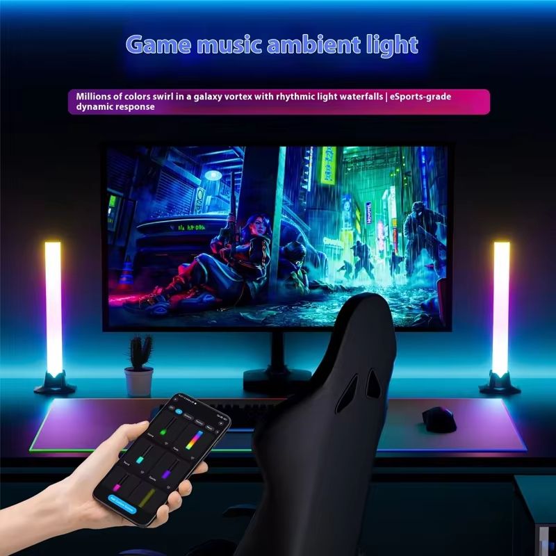 Desktop RGB Computer Monitor Light Bar Music Rhythm LED Holiday Atmosphere Decoration LIght E-sports TV Background Wall Lighting