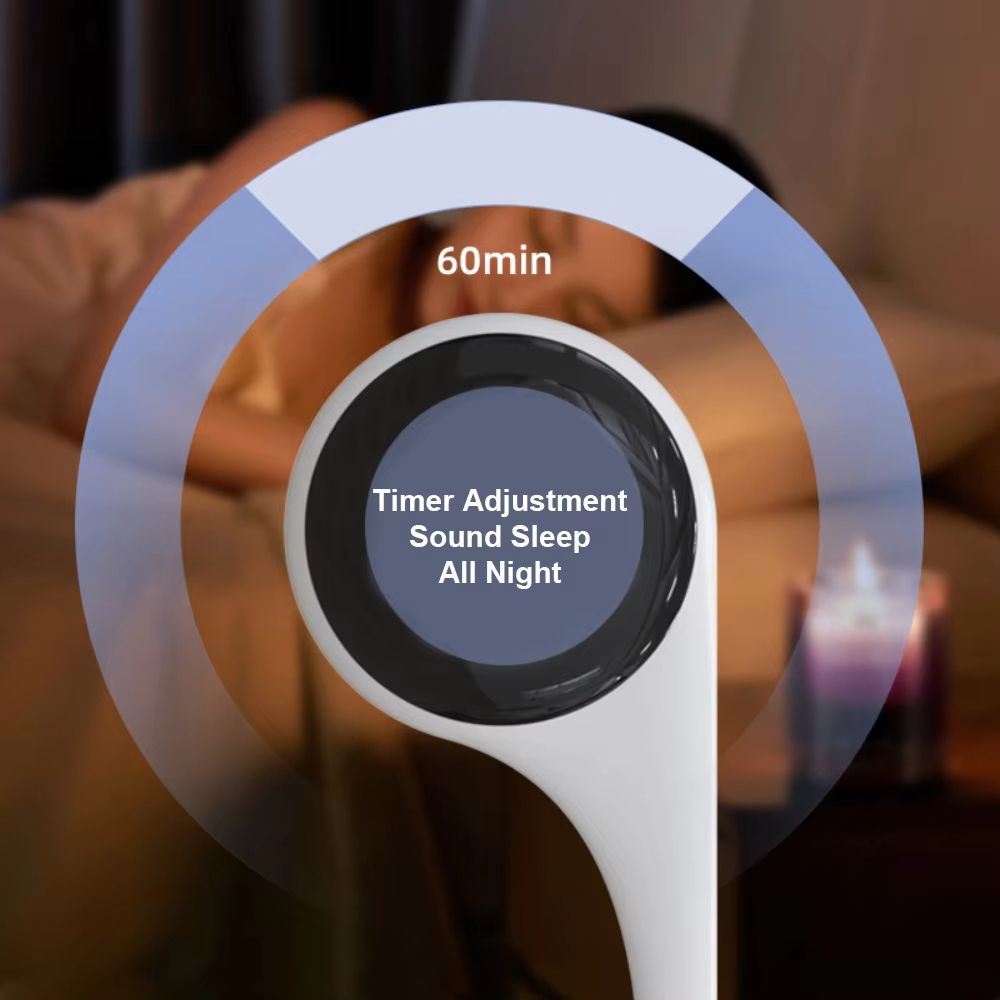 White Noise Sleep Aid Music Box Under Pillow Bone Conduction Bluetooth Speaker with Led Display Timed Shutdown Improve Sleep