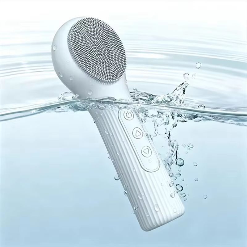 【SELL FAST 】Ultrasonic Facial Cleansing Brush Silicone Waterproof Cleansing Brush Household Handheld Deep Clean Face Cleaner Ski