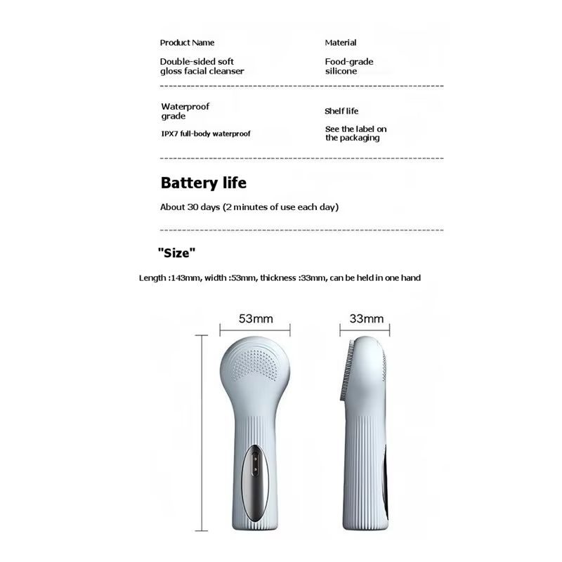 【SELL FAST 】Ultrasonic Facial Cleansing Brush Silicone Waterproof Cleansing Brush Household Handheld Deep Clean Face Cleaner Ski