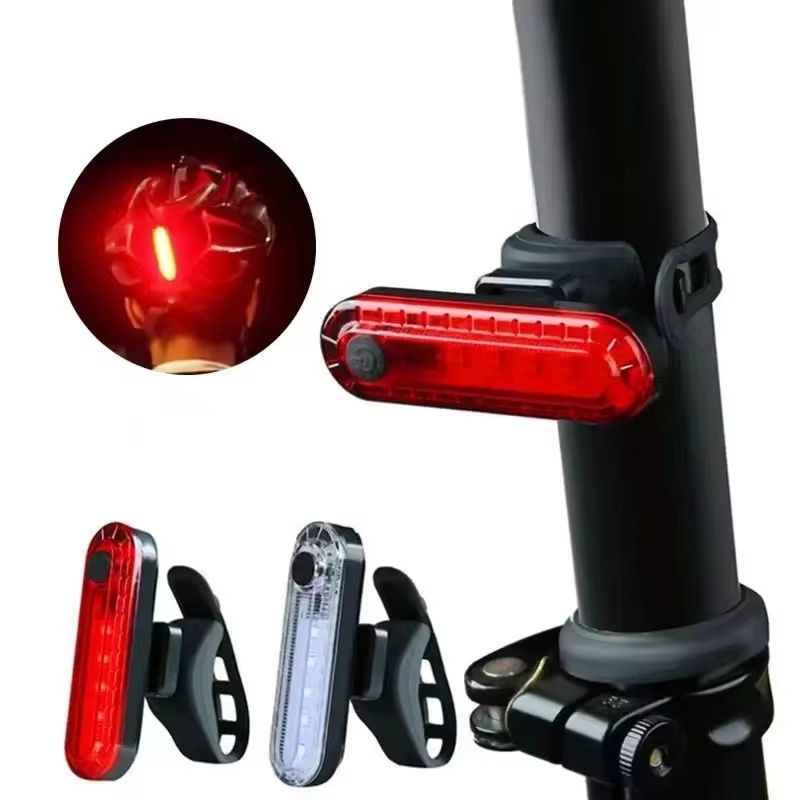 Rear Bike Tail Light USB Rechargeable Red Ultra Bright Taillights Fit On Bicycle Easy to Install for Cycling Safety