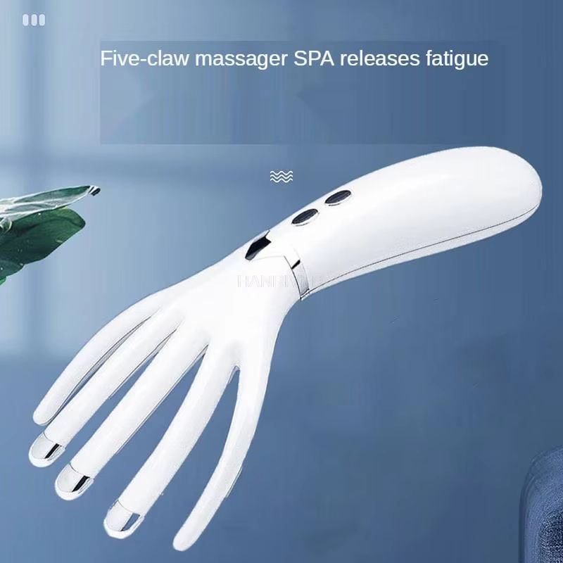 Rechargeable/battery style mini massager multi-function heating massager head electric portable massage comb vibration