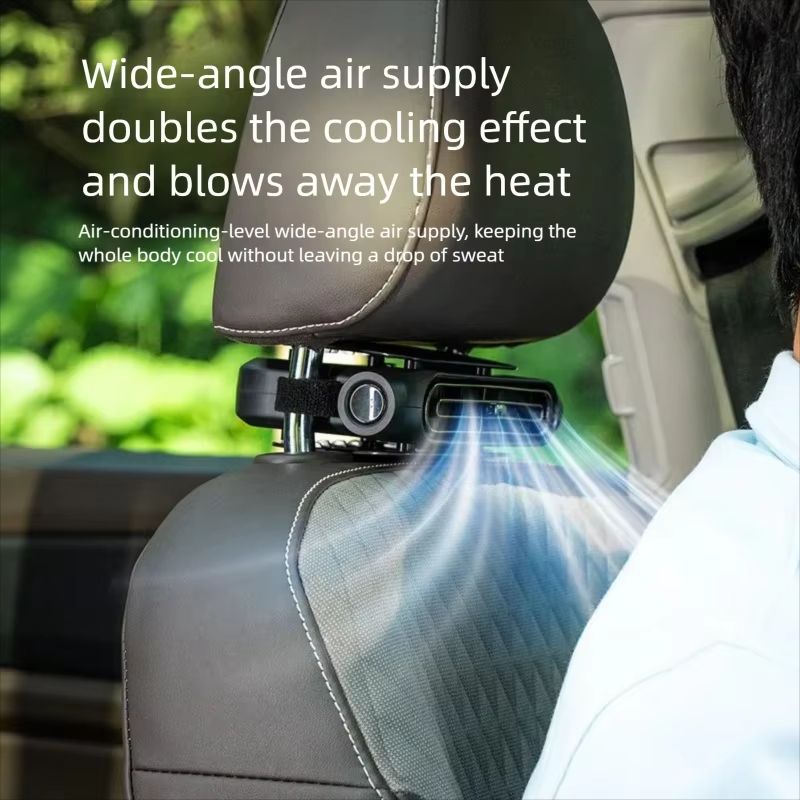 2026 New Style Car Seat Fan USB Charging High Power Backrest Pillow Car Fan Essential for Summer