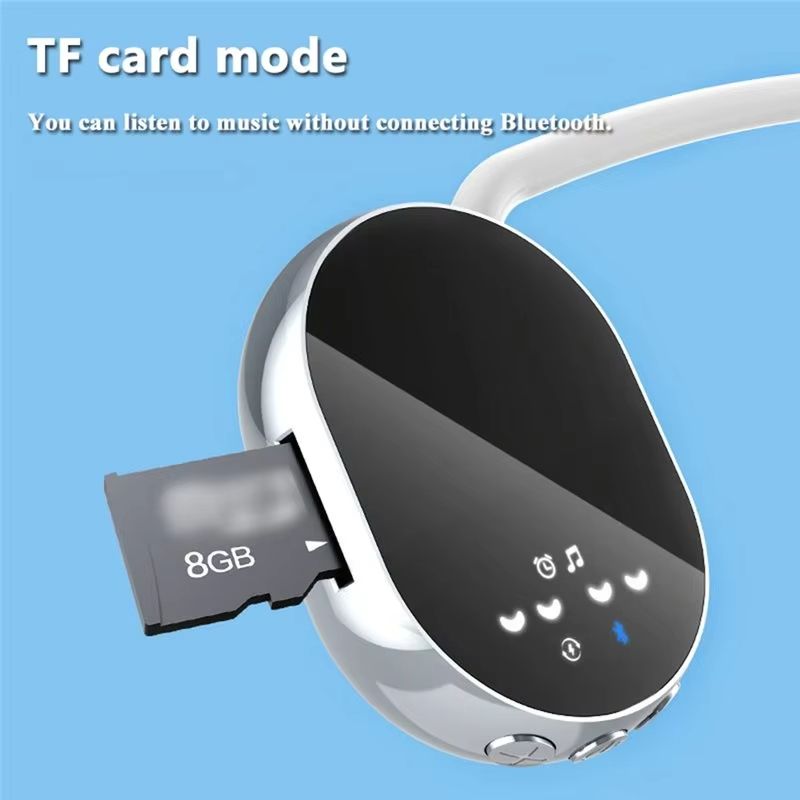 White Noise Generator BT Sleep Sound Machine Pillow Speaker With Bone Conduction Stereo Sound Flat Design Under-Pillow Use